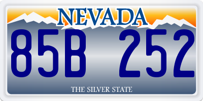 NV license plate 85B252