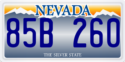 NV license plate 85B260