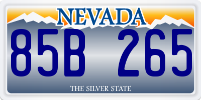 NV license plate 85B265