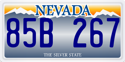 NV license plate 85B267