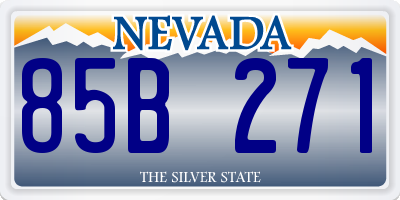 NV license plate 85B271