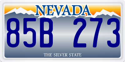 NV license plate 85B273