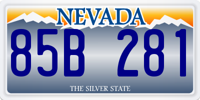 NV license plate 85B281