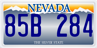NV license plate 85B284