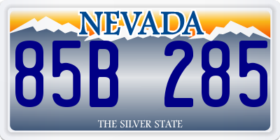 NV license plate 85B285