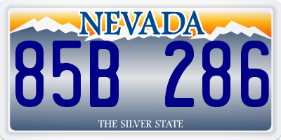 NV license plate 85B286