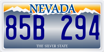 NV license plate 85B294