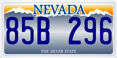 NV license plate 85B296