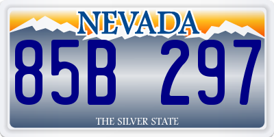 NV license plate 85B297