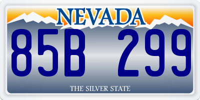 NV license plate 85B299