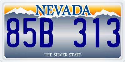 NV license plate 85B313