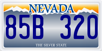 NV license plate 85B320