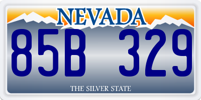 NV license plate 85B329