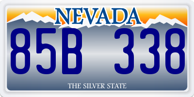 NV license plate 85B338