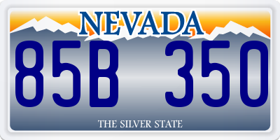 NV license plate 85B350