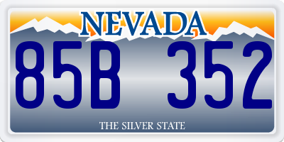 NV license plate 85B352