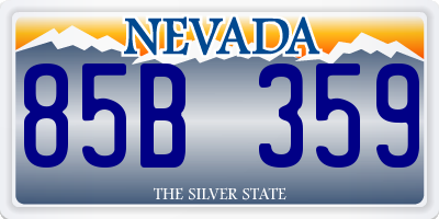 NV license plate 85B359