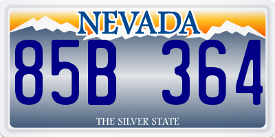 NV license plate 85B364