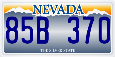 NV license plate 85B370