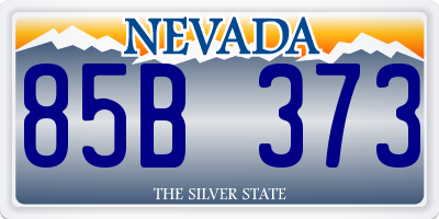 NV license plate 85B373