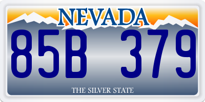 NV license plate 85B379