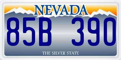 NV license plate 85B390