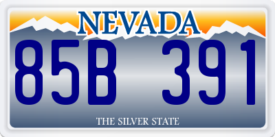 NV license plate 85B391