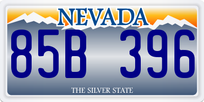 NV license plate 85B396