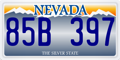 NV license plate 85B397