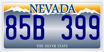 NV license plate 85B399