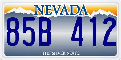 NV license plate 85B412