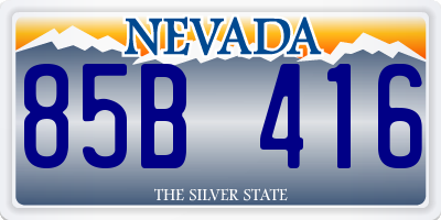NV license plate 85B416