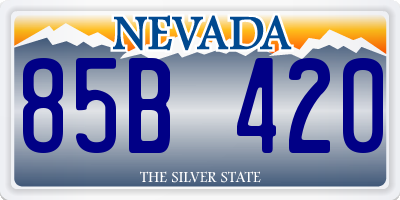 NV license plate 85B420