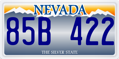 NV license plate 85B422