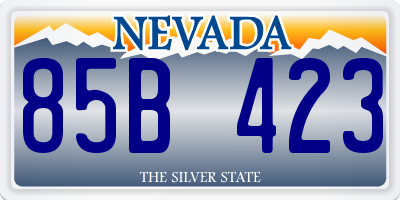 NV license plate 85B423