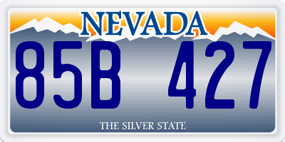 NV license plate 85B427
