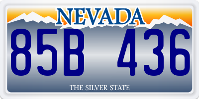 NV license plate 85B436