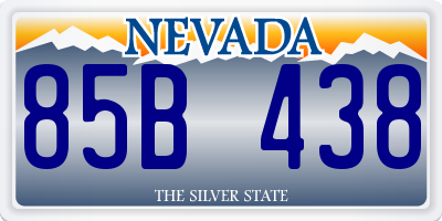 NV license plate 85B438