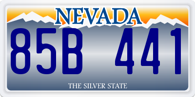 NV license plate 85B441
