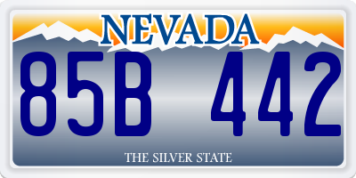 NV license plate 85B442