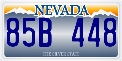 NV license plate 85B448
