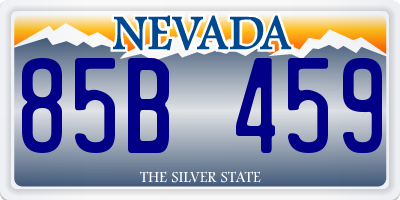 NV license plate 85B459