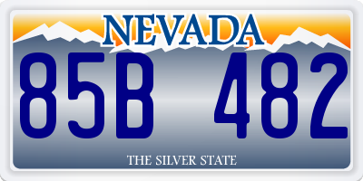 NV license plate 85B482