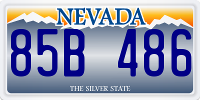 NV license plate 85B486