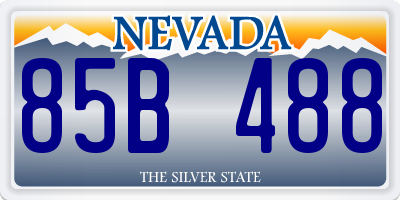 NV license plate 85B488