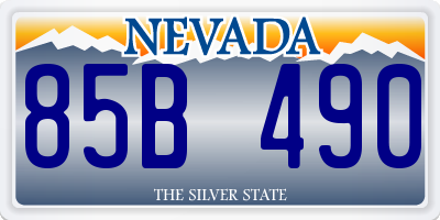 NV license plate 85B490