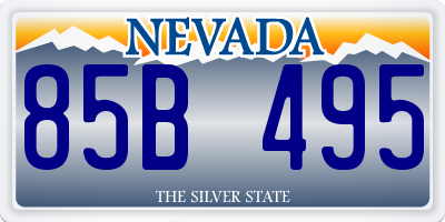 NV license plate 85B495