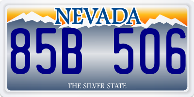 NV license plate 85B506