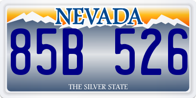 NV license plate 85B526