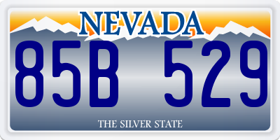 NV license plate 85B529